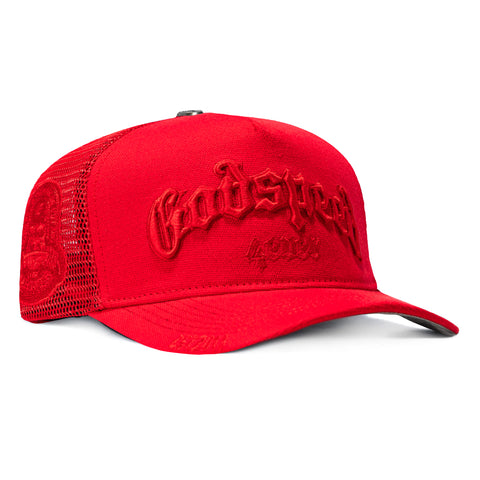 Godspeed Forever Trucker Snapback Hat - Red Godspeed