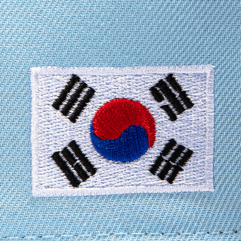 New Era 9Forty A-Frame Korea World Baseball Classic Korea Flag Patch Snapback Hat - Light Blue New Era