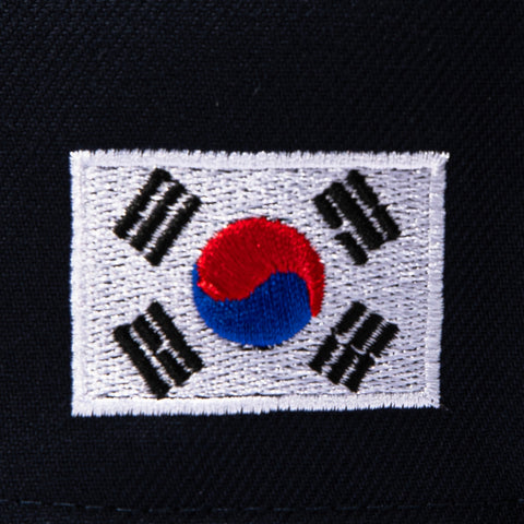 New Era 9Forty A-Frame Korea World Baseball Classic Korea Flag Patch Snapback Hat - Navy, Light Blue New Era