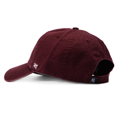 47 Brand New York Yankees Cleanup Adjustable Hat - Dark Maroon 47 Brand
