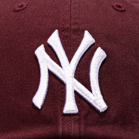 47 Brand New York Yankees Cleanup Adjustable Hat - Dark Maroon 47 Brand