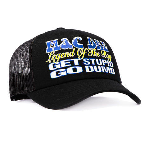 Huf Mac Dre Legend of the Bay Trucker Snapback Hat - Black Huf