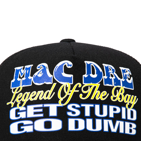Huf Mac Dre Legend of the Bay Trucker Snapback Hat - Black Huf