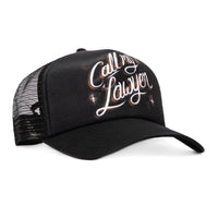 Market Studios Call My Lawyer Trucker Snapback Hat - Black Market Studios