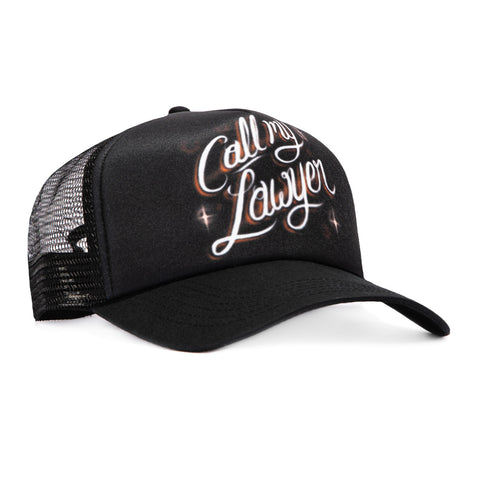 Market Studios Call My Lawyer Trucker Snapback Hat - Black Market Studios