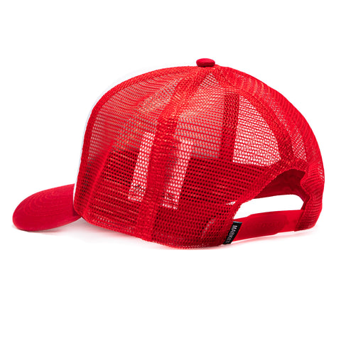 Market Studios Have a Nice Day Sunflower Trucker Snapback Hat - Red Market Studios