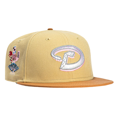New Era 59Fifty Arizona Diamondbacks 2011 All Star Game Patch D Hat - Tan, Khaki New Era