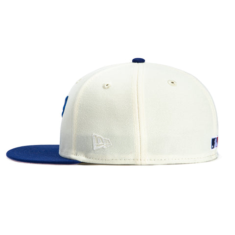 New Era 59Fifty Los Angeles Dodgers 1984 Olympic Stadium Patch Word Hat - White, Royal New Era