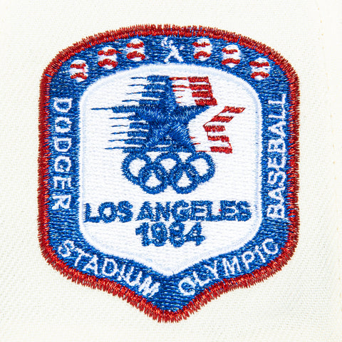 New Era 59Fifty Los Angeles Dodgers 1984 Olympic Stadium Patch Word Hat - White, Royal New Era