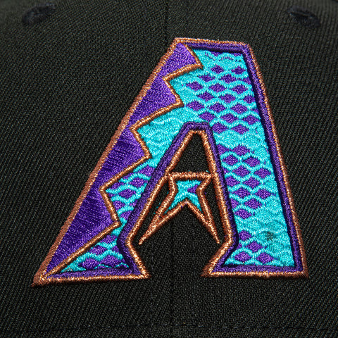 New Era 59Fifty Arizona Diamondbacks 2026 Arizona Spring Training Patch A Snake Scale Hat - Black, Teal, Purple New Era