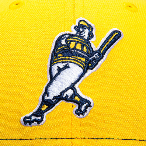 New Era 59Fifty Milwaukee Brewers 2026 Arizona Spring Training Patch Barrelman Rail Hat - Gold, Light Navy New Era