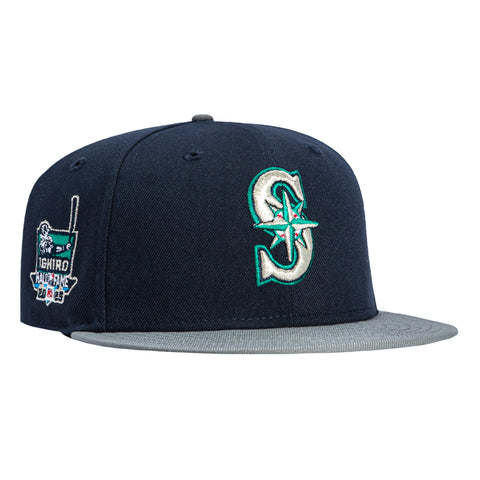 New Era 59Fifty Seattle Mariners Ichiro 2025 Hall of Fame Patch Hat - Navy, Storm Grey New Era