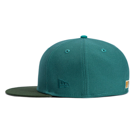 New Era 59Fifty New York Yankees 1999 World Series Patch Hat - Teal, Green New Era