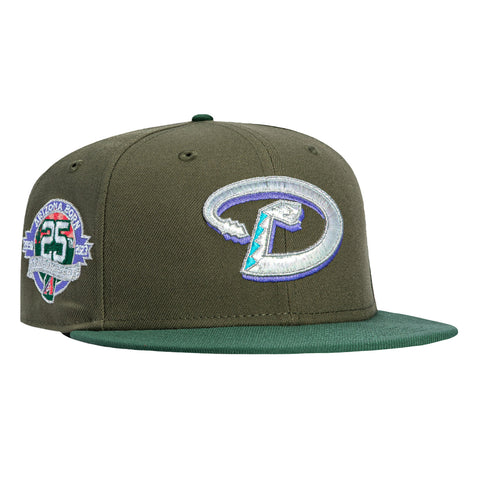 New Era 59Fifty Arizona Diamondbacks 25th Anniversary Patch D Hat - Olive, Green, Purple New Era
