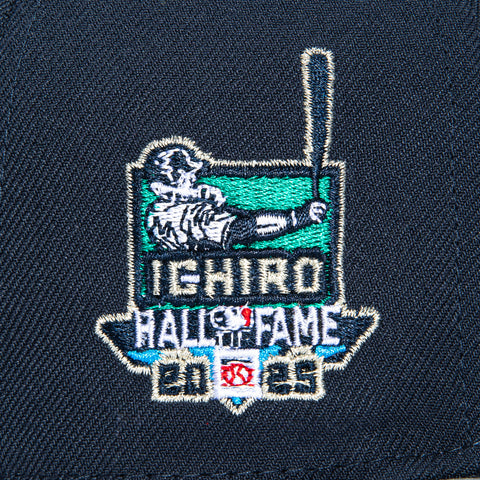 New Era 59Fifty Seattle Mariners Ichiro 2025 Hall of Fame Patch Hat - Navy, Storm Grey New Era