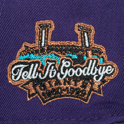 New Era 59Fifty San Francisco Giants Tell It Goodbye Patch Hat - Purple, Teal, Metallic Copper New Era