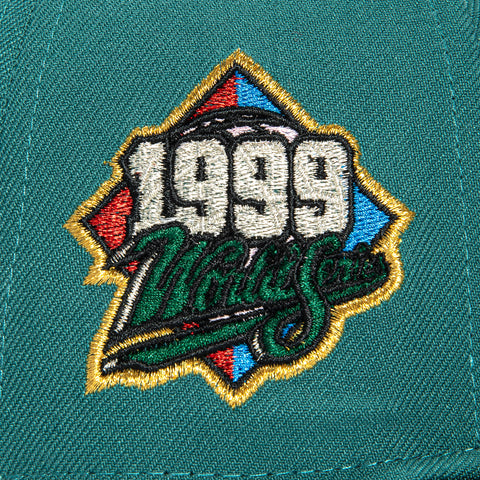 New Era 59Fifty New York Yankees 1999 World Series Patch Hat - Teal, Green New Era