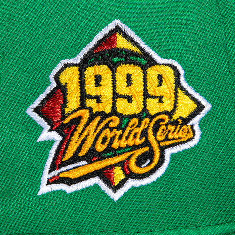 New Era 59Fifty Atlanta Braves 1999 World Series Patch Pinwheel Hat - Gold, Red, Kelly New Era