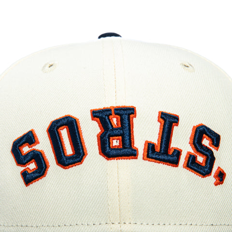 New Era 59Fifty Houston Astros 2017 World Series Patch Upside Down Word Hat - White, Navy New Era