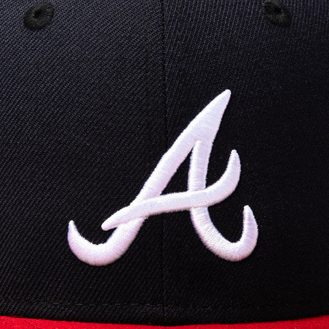New Era 59Fifty Atlanta Braves 1995 World Series Patch Home Hat -  Navy, Red New Era