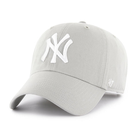 47 Brand New York Yankees Cleanup Adjustable Hat - Gray, White