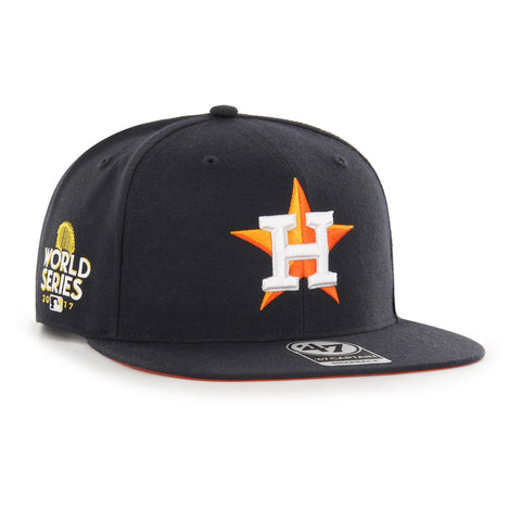 47 Navy Houston Astros 2017 World Series Sure Shot Captain Snapback Hat