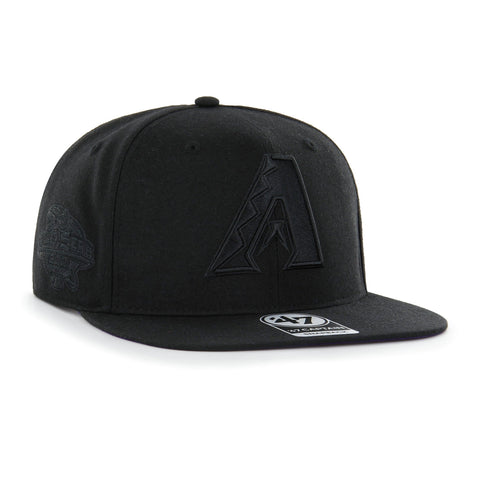 47 Brand Sureshot Captain Arizona Diamondbacks 2001 World Series Patch Snapback Hat - Black, Black