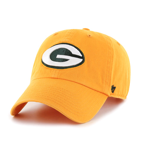 47 Brand Green Bay Packers Cleanup Adjustable Hat - Cheddar