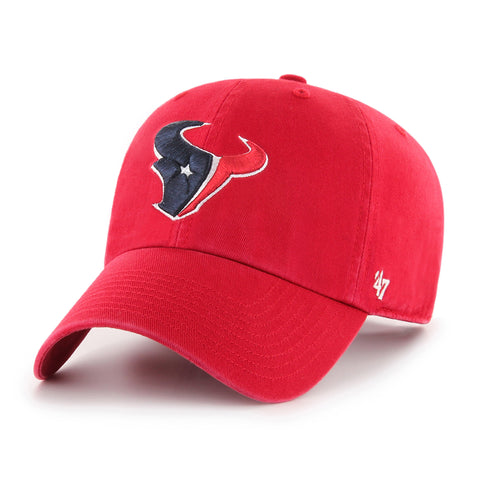 47 Brand Houston Texans Cleanup Adjustable Hat - Red