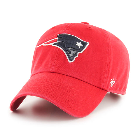47 Brand New England Patriots Cleanup Adjustable Strapback Hat - Red