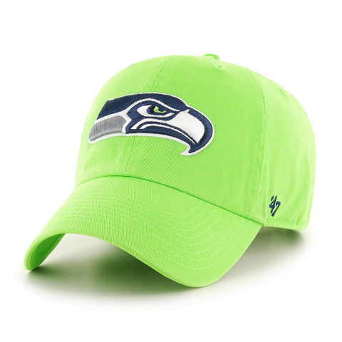 47 Brand Seattle Seahawks Cleanup Adjustable Hat - Lime