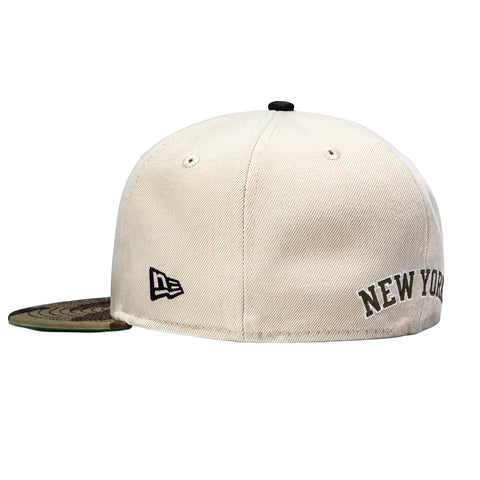 Pre-Order New Era 59Fifty New York Knicks 50th Empire Patch Hat - White, Camo New Era
