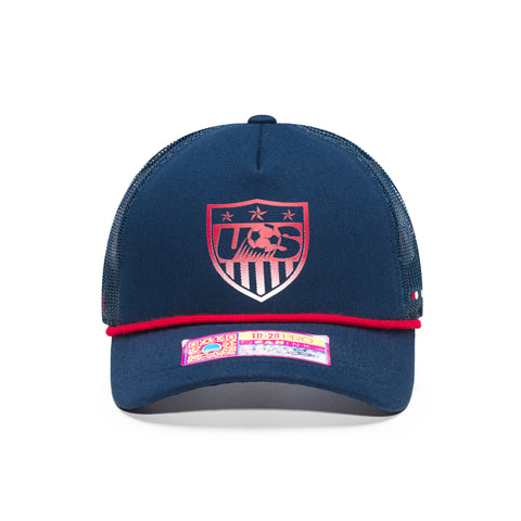 Fan Ink USA Soccer Making History Trucker Snapback -  White Red Fan Ink