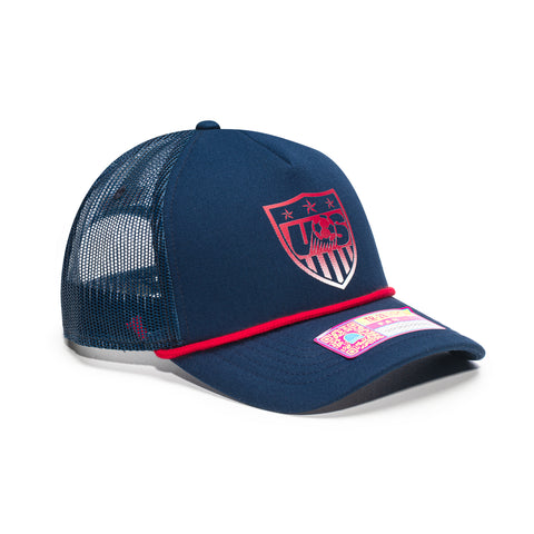 Fan Ink USA Soccer Making History Trucker Snapback -  White Red Fan Ink