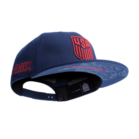 Fan Ink USA Soccer Bankroll Snapback -  Navy Fan Ink