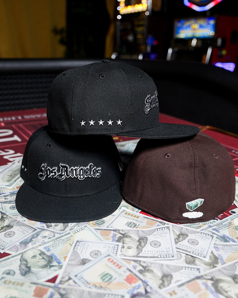 TOP HEADWEAR Berretto da uomo California LA Los Angeles Old English a polsino lungo, nero, Nero , Taglia unica TOP HEADWEAR Berretto da uomo California LA Los Angeles Old English a polsino lungo, nero, Nero , Taglia unica