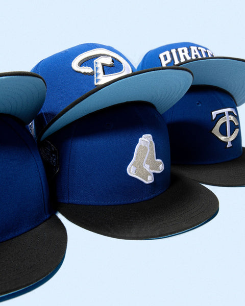 NEW ERA 59FIFTY SUB ZERO COLLECTION HERO IMAGE-NEW ERA 59FIFTY FITTED HATS ROYAL BLUE IN COLOR