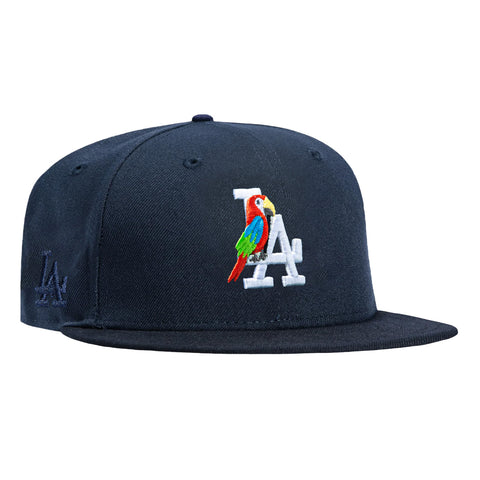 New Era 59Fifty Los Angeles Dodgers Logo Patch Perico Hat - Navy, Black New Era
