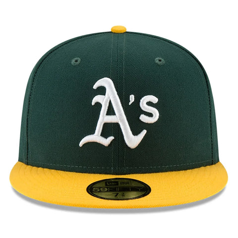 New Era 59Fifty Authentic Collection Oakland Athletics Home Hat - Green, Gold
