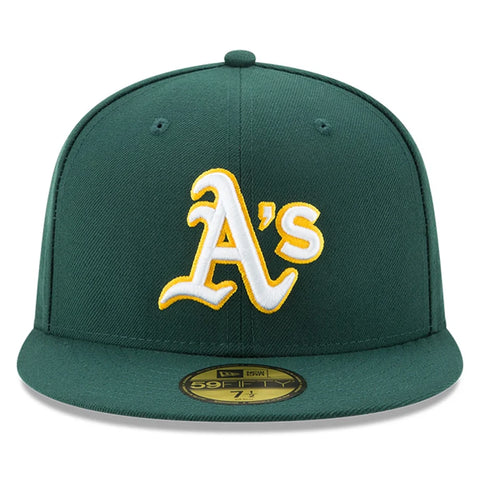 New Era 59Fifty Authentic Collection Oakland Athletics Road Hat - Dark Green