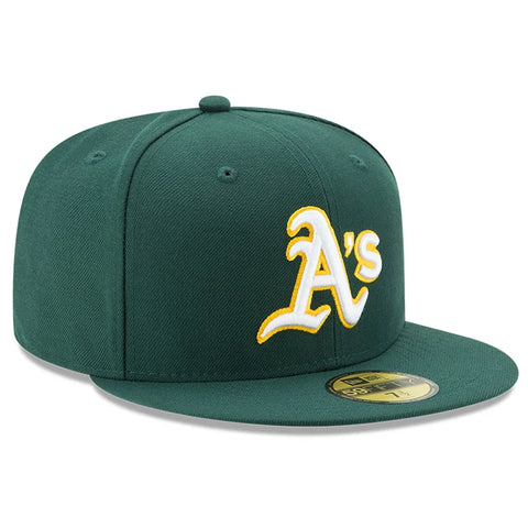 New Era 59Fifty Authentic Collection Oakland Athletics Road Hat - Dark Green