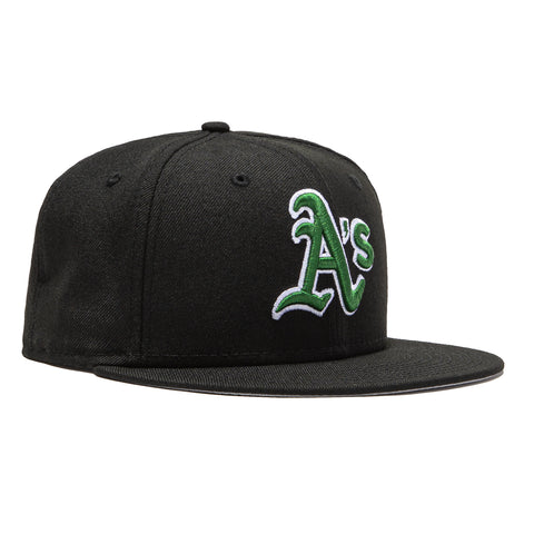 New Era 59Fifty Retro On-Field Oakland Athletics Hat - Black, Green, White