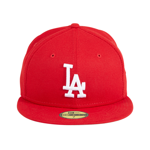 New Era 59Fifty Los Angeles Dodgers Fitted Hat - Red, White