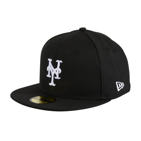 New Era 59FIfty New York Mets Hat - Black, White