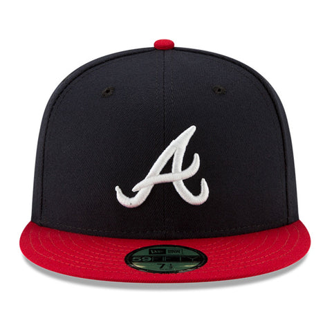 New Era 59Fifty Authentic Collection Atlanta Braves Home Hat - Navy, Red