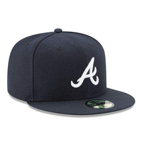 New Era 59Fifty Authentic Collection Atlanta Braves Road Hat - Navy