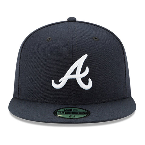 New Era 59Fifty Authentic Collection Atlanta Braves Road Hat - Navy