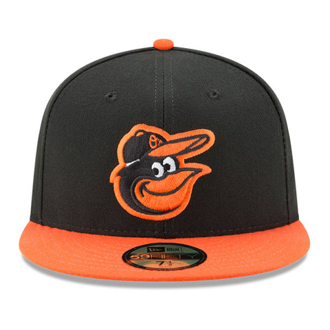 New Era 59Fifty Authentic Collection Baltimore Orioles Road Hat - Black, Orange
