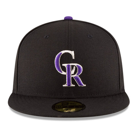 New Era 59Fifty Authentic Collection Colorado Rockies Game Hat - Black