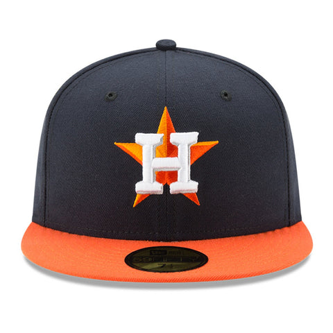 New Era 59Fifty Authentic Collection Houston Astros Road Hat - Navy, Orange